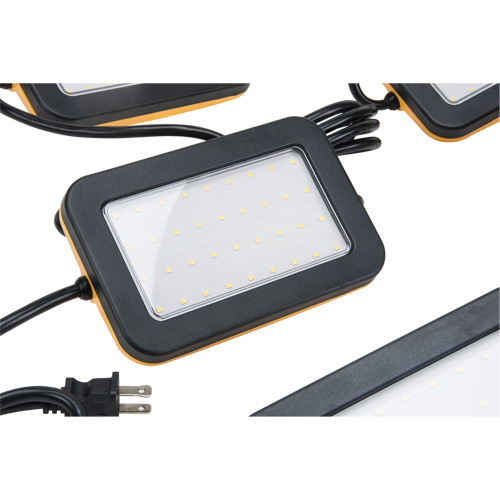 LED String Work Lights, 5 Lights, 50' L, Plastic Housing Cantin et fils