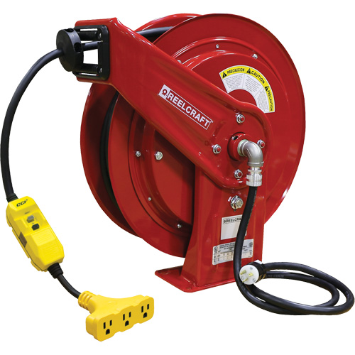 70000 Power Cord Reel, 100', SEOOW, 12 Gauge, 15 A Cantin et fils
