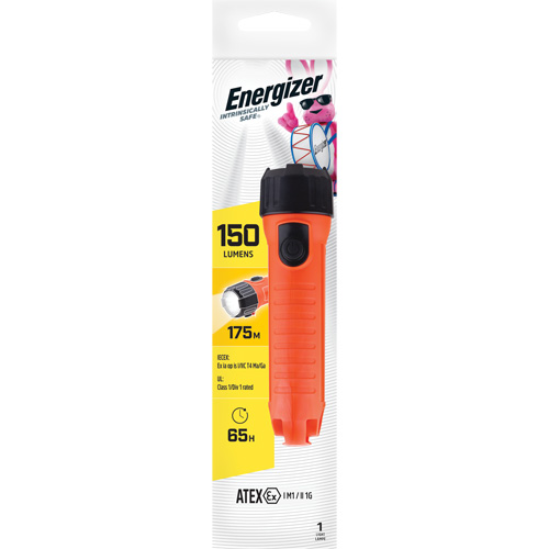 Intrinsically Safe&reg; Handheld Flashlight, LED, 150 Lumens, D Batteries Cantin et fils