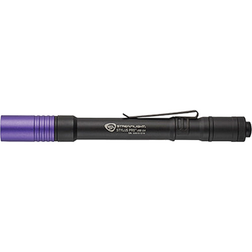 Lampe stylo UV avec port de recharge micro USB Stylus Pro, DEL, Corps en Aluminium, piles Rechargeable, Compris Cantin et fils