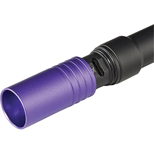 Lampe stylo UV avec port de recharge micro USB Stylus Pro, DEL, Corps en Aluminium, piles Rechargeable, Compris Cantin et fils
