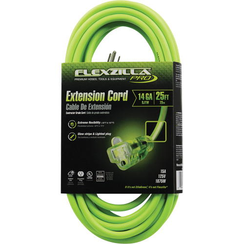 Cordon rallonge industriel Flexzilla Pro, Toutes saisons, SJTW, AWG 14/3, 15 A, 25' Cantin et fils