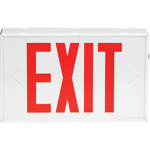 Enseigne de sortie, DEL, &agrave; piles/&agrave; raccordement fixe, 12-1/5" lo x 7-1/2" la, Anglais Cantin et fils