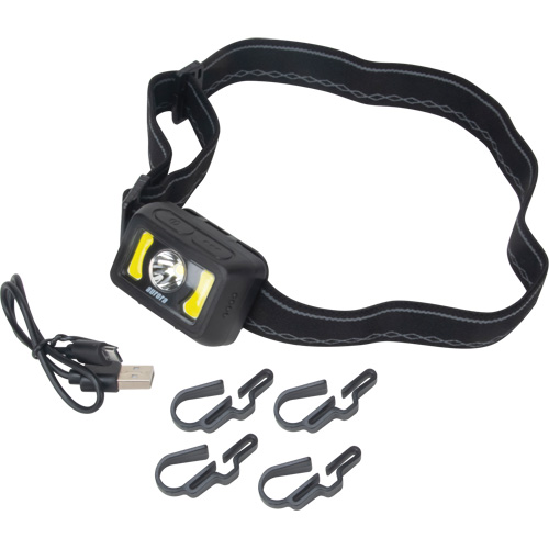 Headlamp, LED, 350 Lumens, 2 Hrs. Run Time, Rechargeable Batteries Cantin et fils