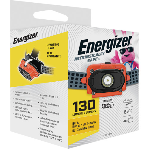 Intrinsically Safe&reg; Headlamp, LED, 130 Lumens, 6 Hrs. Run Time, AAA Batteries Cantin et fils