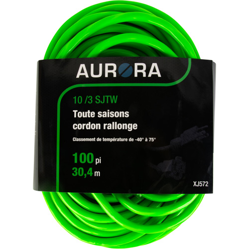 Cordon rallonge de calibre industriel, Toutes saisons, SJTW, AWG 10/3, 15 A, 100' Cantin et fils