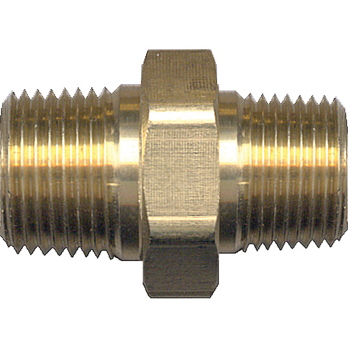 Mamelon de r&eacute;duction hexagonal, Laiton, 1/4" x 1/8", NPT x NPT Cantin et fils