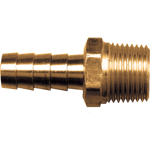 Male Hose Connector, Brass, 3/8" x 3/8" Cantin et fils