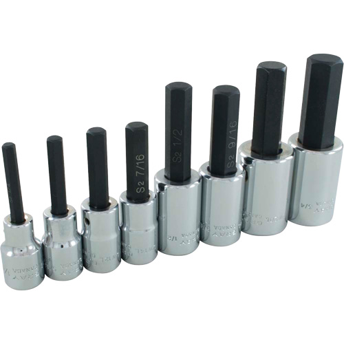 Hex Head SAE Socket Set, Hex, 1/2" Drive, 8 Pcs Cantin et fils