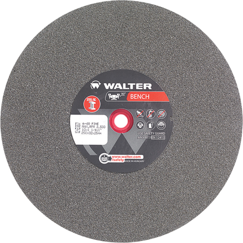 Bench Grinding Wheel, 10" x 1-1/4", 1" Arbor, 1 Cantin et fils