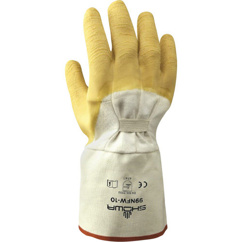 Gants robustes 99NFW, 10/Grand, R&ecirc;vetement Latex de caoutchouc, Enveloppe en Coton Cantin et fils