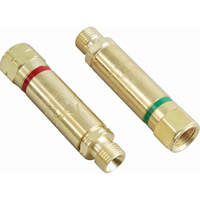 Antiretours pare-flammes - Oxy/gaz combustibles, Ensemble pour oxyg&egrave;ne-gaz combustible, Style pour adapteur de d&eacute;tendeur Cantin et fils