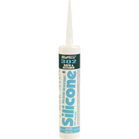 NuFlex&reg; 302 Bath And Kitchen Silicone Sealant, 300 ml, Cartridge, Clear Cantin et fils