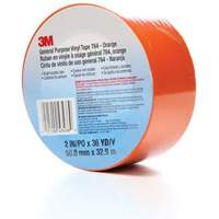 Ruban en vinyle pour travaux g&eacute;n&eacute;raux 764, 50,8 mm (2") la x 32,9 m (108') lo, 5 mils, Orange Cantin et fils