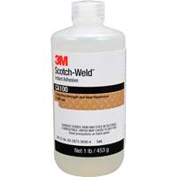 Adh&eacute;sif instantan&eacute; CA100 Scotch-Weld, Blanc cass&eacute;, Bouteille, 1 lb Cantin et fils