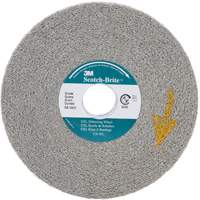 Meules d'&eacute;barbage EXL Scotch-Brite, 6" x 1", Arbre de 1", Oxyde d'aluminium Cantin et fils