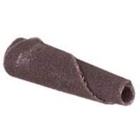 Cartouche de bande abrasive conique ALO, 240 Grain, 3/16" dia., Oxyde d'aluminium, 1" lo, 1/8" Dimension de l'arbre Cantin et fils