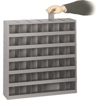 Armoires pour bacs de rangement ajustables, Acier, 36 tiroirs, 23-3/4" x 4-3/4" x 23-3/4", Gris Cantin et fils