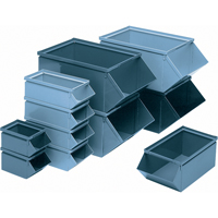 Steel Bin, 100 lbs. Cap., 4-1/2" W x 8" D x 4-1/2" H, Blue Cantin et fils