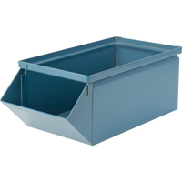Steel Bin, 100 lbs. Cap., 4-1/2" W x 8" D x 4-1/2" H, Blue Cantin et fils