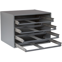 Compartment Box Cabinets, Steel, 4 Slots, 20" W x 15-3/4" D x 15" H, Grey Cantin et fils
