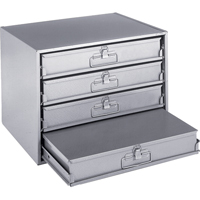 Compartment Box Cabinets, Steel, 4 Slots, 20" W x 15-3/4" D x 15" H, Grey Cantin et fils