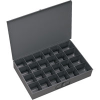 Boîtes &agrave; fond courb&eacute;, Acier, 24 compartiments, 13-3/8" la x 9-1/4" p, 2" h, Gris Cantin et fils