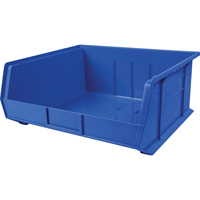 Plastic Bin, 16-1/2" W x 11" H x 18" D, Blue Cantin et fils