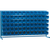 Rayonnage &agrave; persienne avec bacs, 72 bacs, 72" la x 15" p x 40" h Cantin et fils