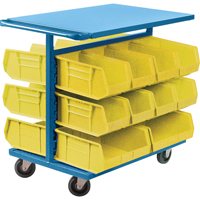 Bin Cart with Bins, Double-sided, 20 bins, 24" W x 38-1/2" D x 36-1/2" H Cantin et fils