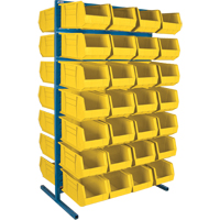 Double-Sided Stationary Bin Rack, 36" W x 24" D x 61" H, 56 Bins Cantin et fils