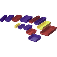 Shelf Bins, 8-3/8" W x 4" H x 11-5/8" D, Blue, 30 lbs. Capacity Cantin et fils