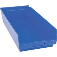 Plastic Shelf Bins, 8-3/8" W x 4" H x 17-7/8" D, Blue, 20 lbs. Capacity Cantin et fils