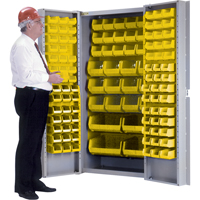 Armoire &agrave; combinaison avec porte creuse, 38" la x 24" p x 72" h, 36 tablettes Cantin et fils