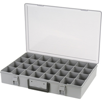 Compartment Case, Plastic, 32 Slots, 18-1/2" W x 13" D x 3" H, Grey Cantin et fils