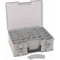 Compartment Case, Plastic, 48 Slots, 15-1/2" W x 11-3/4" D x 5" H, Grey Cantin et fils