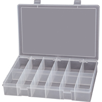 Compact Polypropylene Compartment Cases, 13-1/8" W x 9" D x 2-5/16" H, 12 Compartments Cantin et fils