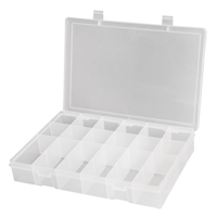 Compact Polypropylene Compartment Cases, 11" W x 6-3/4" D x 1-3/4" H, 18 Compartments Cantin et fils