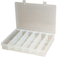 Compact Polypropylene Compartment Cases, 11" W x 6-3/4" D x 1-3/4" H, 6 Compartments Cantin et fils