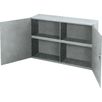 Utility Cabinet, Steel, 2 Shelves, 22-1/4" H x 33-3/4" W x 8-1/2" D, Grey Cantin et fils