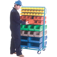 Supports mobiles pour contenants - &agrave; deux c&ocirc;t&eacute;s, 0 bacs, 36" la x 24" p x 67-1/2" h Cantin et fils