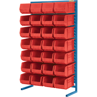 Single-Sided Stationary Bin Rack, 36" W x 12" D x 61" H, 28 Bins Cantin et fils