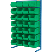 Single-Sided Stationary Bin Rack, 36" W x 12" D x 61" H, 28 Bins Cantin et fils