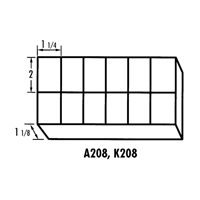 K-Resin Compartment Box, Plastic, 12 Slots, Transparent Cantin et fils