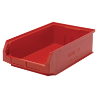 Contenants g&eacute;ants empilables, 12,375" la x 19,75" p x 5,875" h, Rouge Cantin et fils