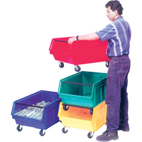 Mobile Giant Stacking Bin, 11-7/8" H x 18-3/8" W x 29" D, 150 lbs. Capacity, Yellow Cantin et fils
