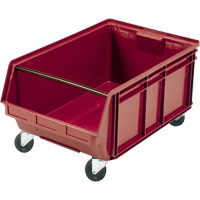 Bac g&eacute;ant empilable et mobile, 11-7/8" ha x 18-3/8" la x 29" p, Capacit&eacute; de 150 lb, Rouge Cantin et fils