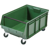 Bac g&eacute;ant empilable et mobile, 11-7/8" ha x 18-3/8" la x 29" p, Capacit&eacute; de 150 lb, Vert Cantin et fils
