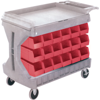 Pro Cart With Blue Bins, Double-sided, 36 bins, 45-5/18" W x 24" D x 34-3/4" H Cantin et fils