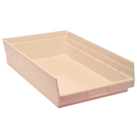 Economy Shelf Bin, 11-1/8" W x 4" H x 17-7/8" D, Ivory Cantin et fils